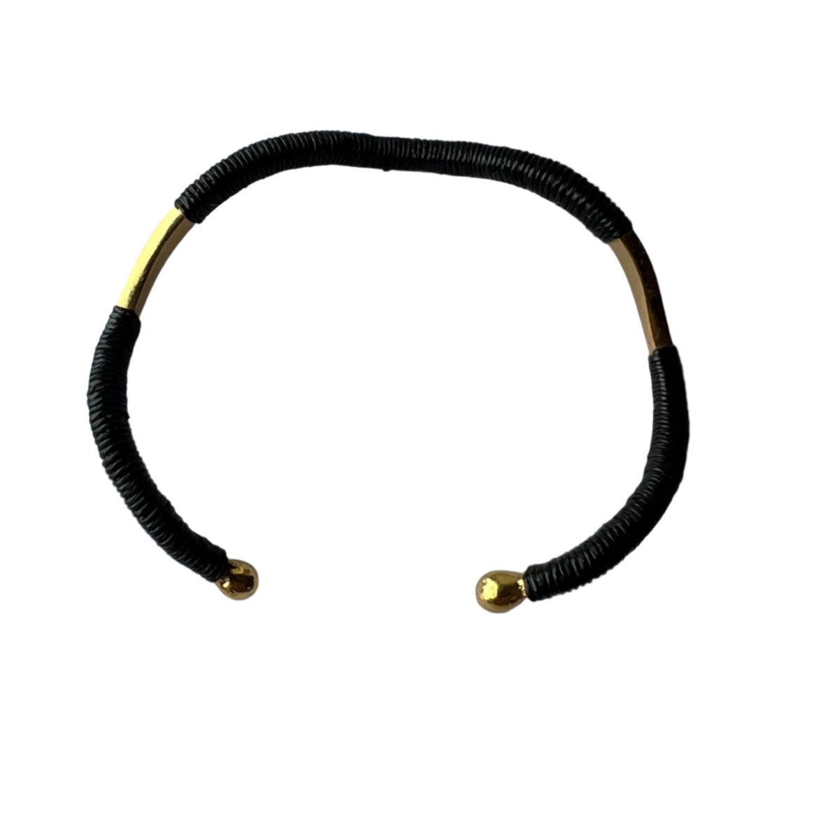 Armreif Tonina Mini in Schwarz von Bamboleira