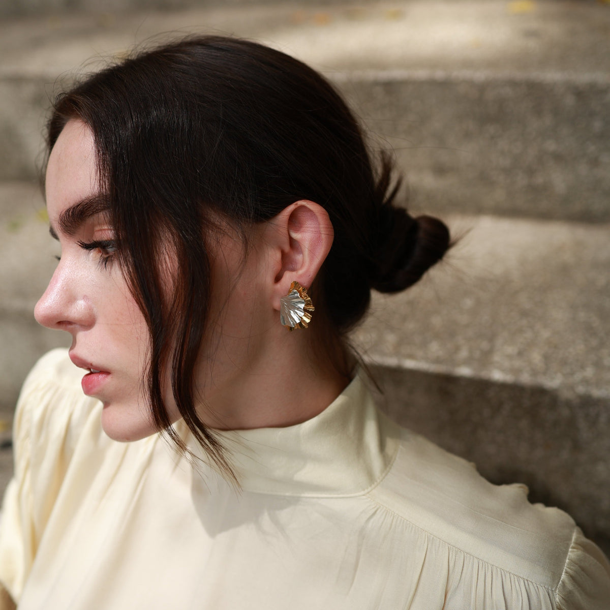 Double A Palm Leaf Studs