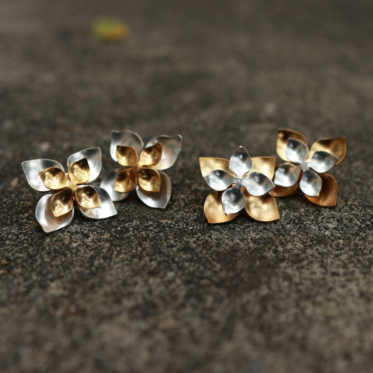 Double D Flower Studs