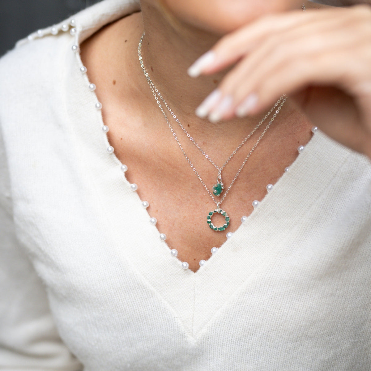 Necklace Corona Mini 1.3cm Silver