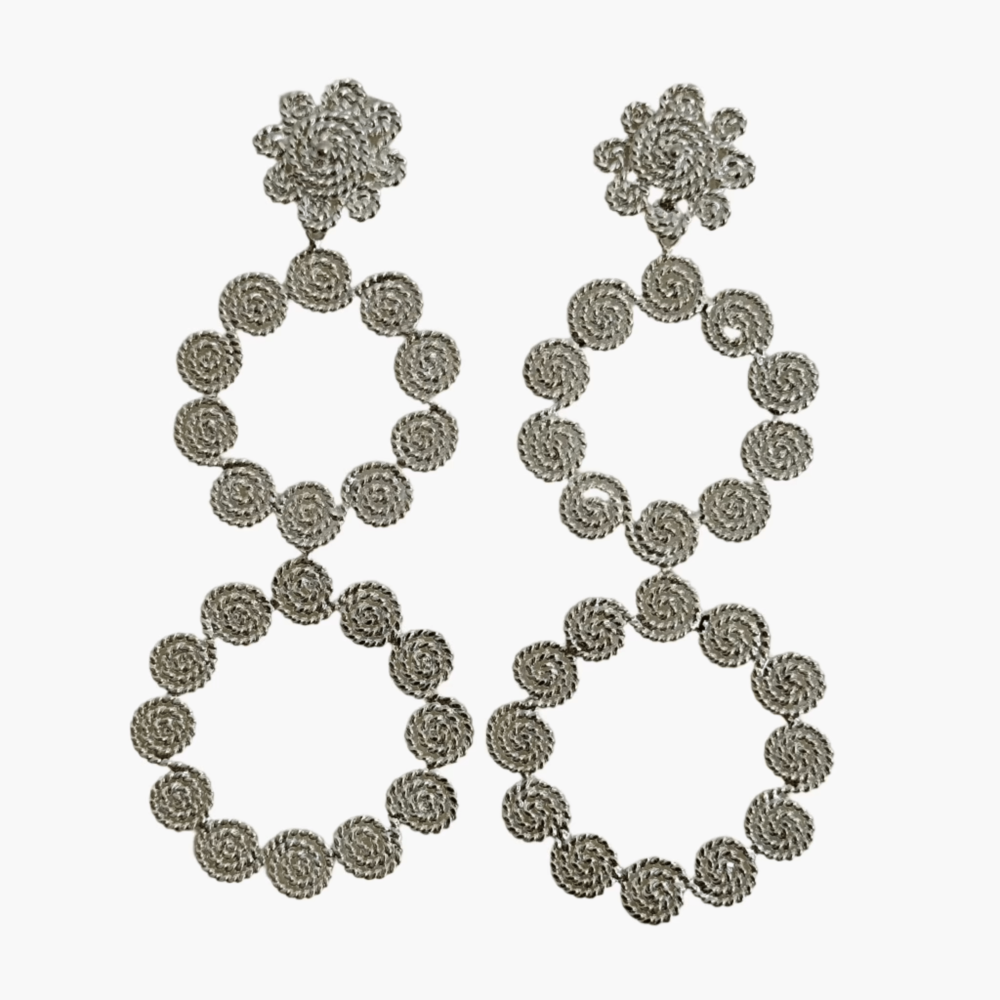 Ohrringe Tropicalia Salsa Earrings in Silver von Ana Carolina Valencia