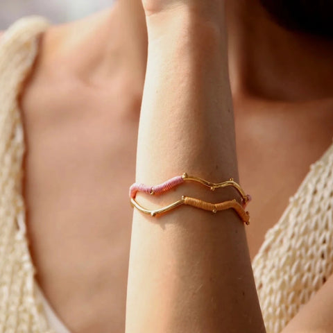 Bonelia Bracelet in Coral and Soft Pink