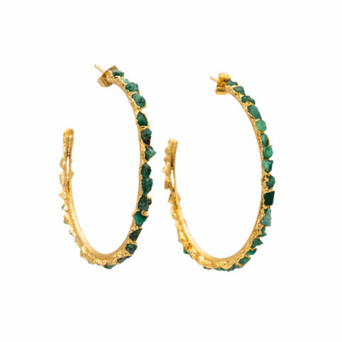Ohrringe Candongas Emeralds 4cm von Emeralds by CosaLinda