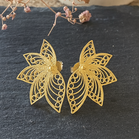 Earring Media Estrella Silver