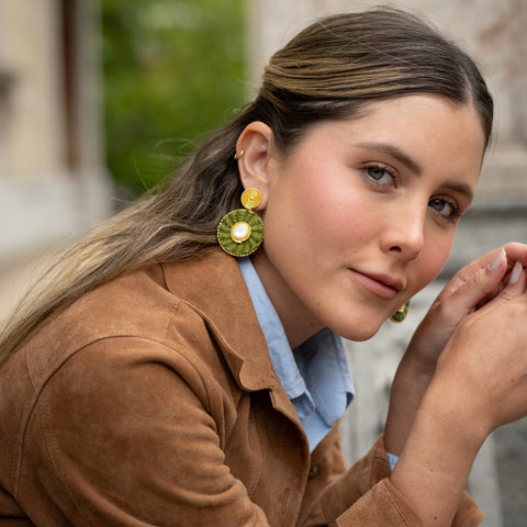 Earring Iraca Lucky Eye Pearl Earrings