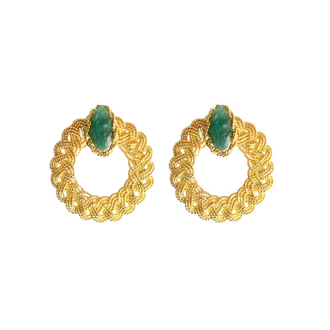 Nattiva Eye Emerald Studs