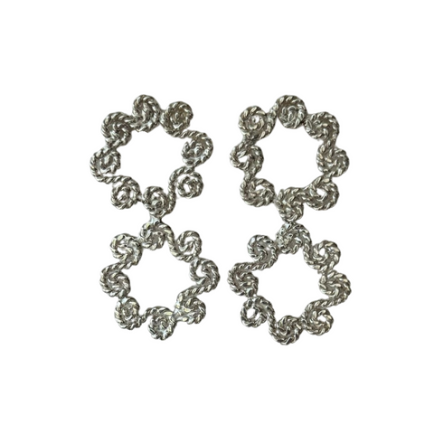Ohrring Gardenia Double Studs Silver