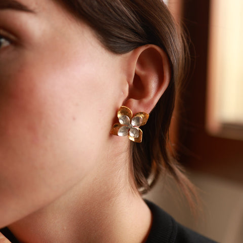Double A Flower Studs