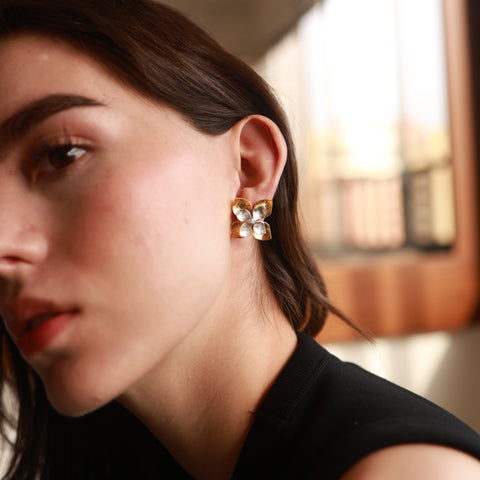 Double A Flower Studs