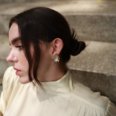 Double A Palm Leaf Studs