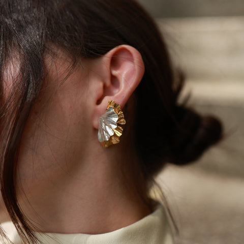 Double A Palm Leaf Studs