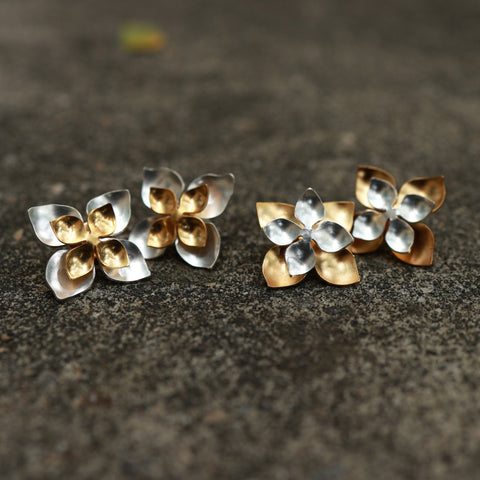 Double D Flower Studs