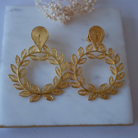 Drop Olive Earrings