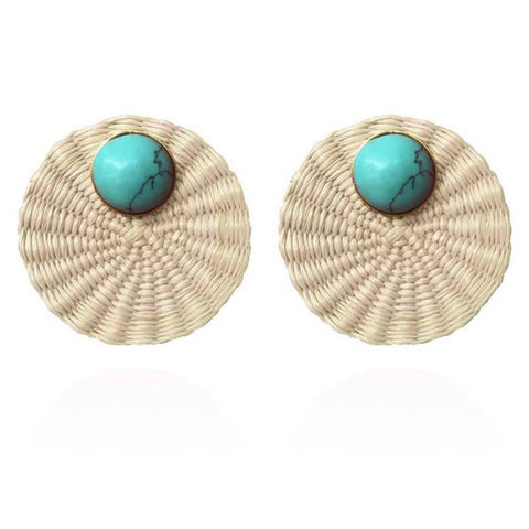 Ohrring Iraca Turquoise Studs