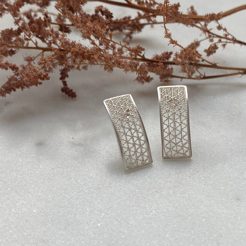 Earring Topo Rectangular