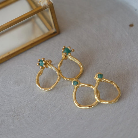 Emerald Curvas Unas Stud 2 in 1