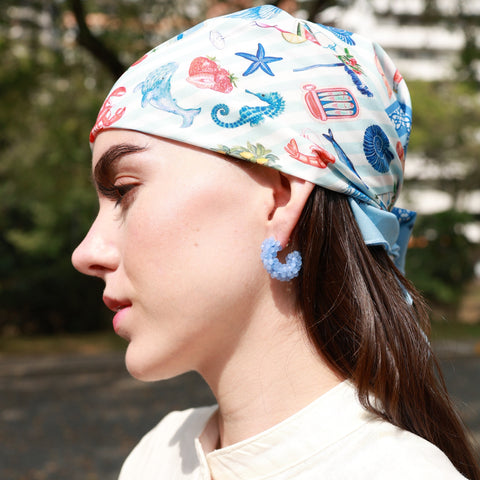 Foulard Mar Rayado Flor Amazona by CosaLinda