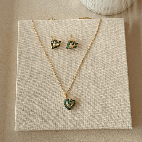Heart Emerald Necklace