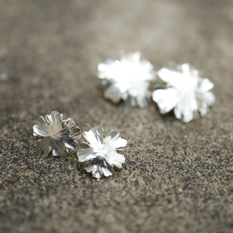 Hojas Autumn Silver Earrings Small
