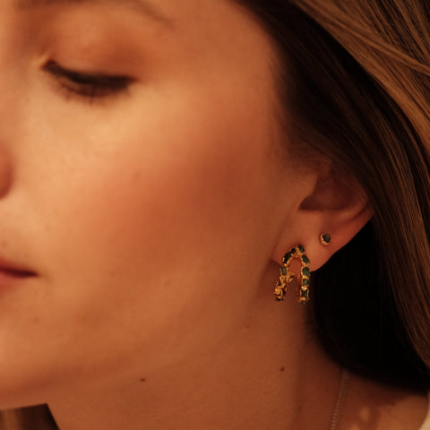 Hoops Double-Line 2cm Emerald