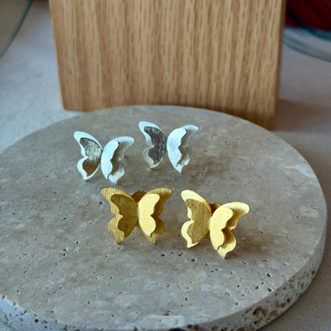 Mariposas Small Silver Earrings