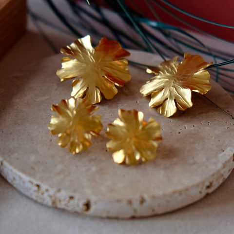 Hojas Autumn Maxi Gold Earrings