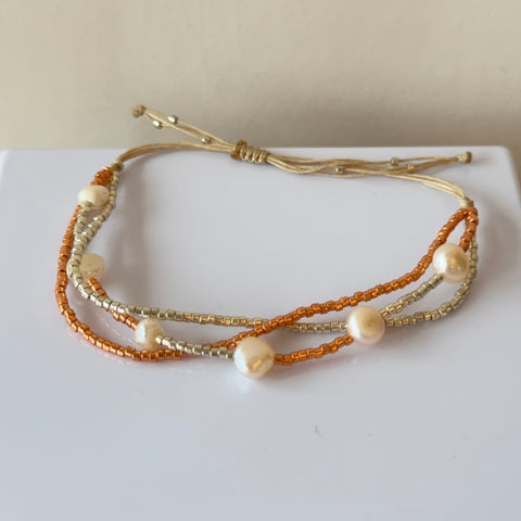 Armreif Miyuki Multi With Pearl by CosaLinda