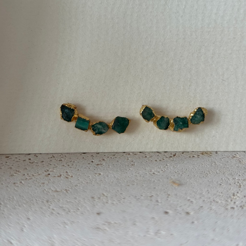 4 Emerald Studs