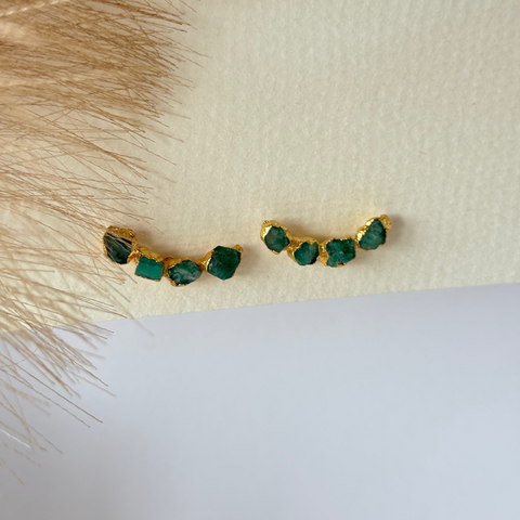 4 Emerald Studs