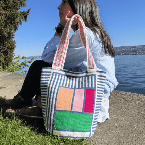 Lineas Summer Tote Bag by Mama Tierra