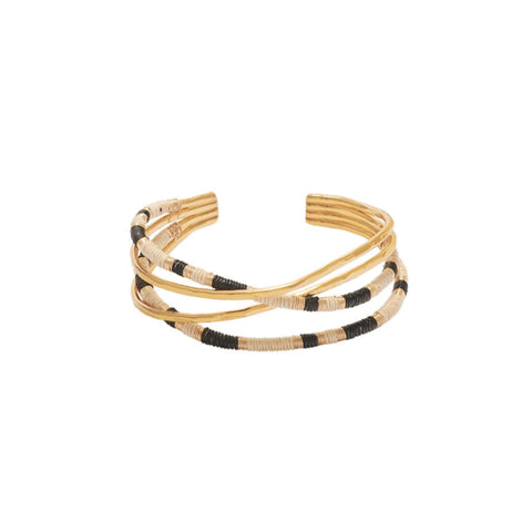 Marina Bracelet von Bomboleira schwarz weiss