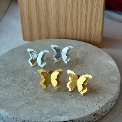 Mariposas Small Silver Earrings