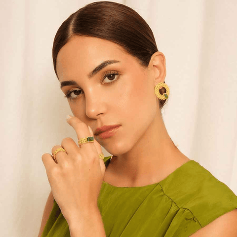 Nattiva Eye Emerald Studs