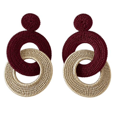 Ohrring Doble Laguna Metalico