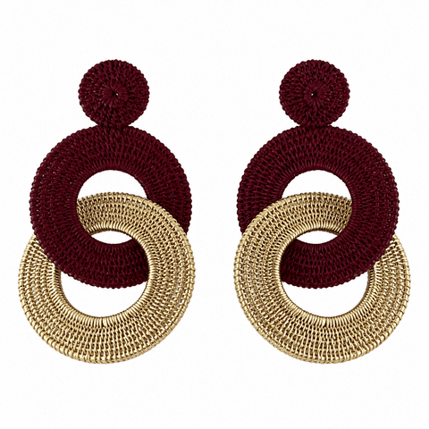 Ohrring Doble Laguna Metalico