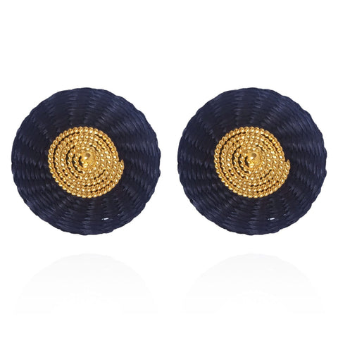 Ohrring Iraca Studs in Schwarz von Ana Caroliina Valencia