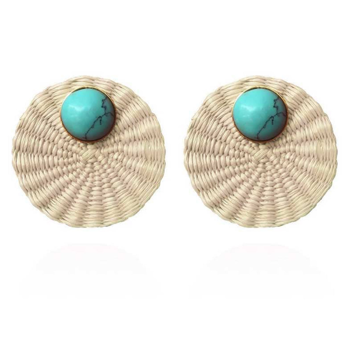 Ohrring Iraca Turquoise Studs With Clip FALTA FOTO