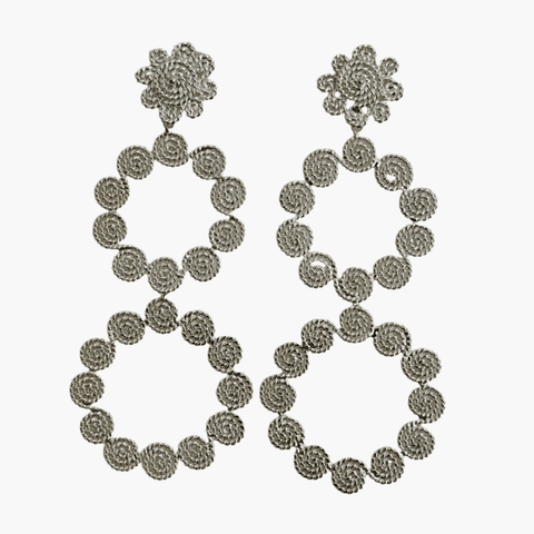 Ohrringe Tropicalia Salsa Earrings in Silver von Ana Carolina Valencia