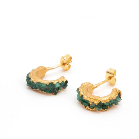 Mini Hoops vonEmeralds by CosaLinda aus Roh-Smaragden