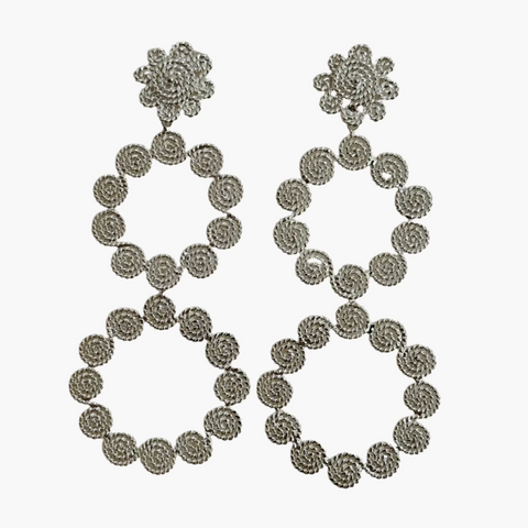Ohrringe Tropicalia Salsa Earrings in Silver von Ana Carolina Valencia