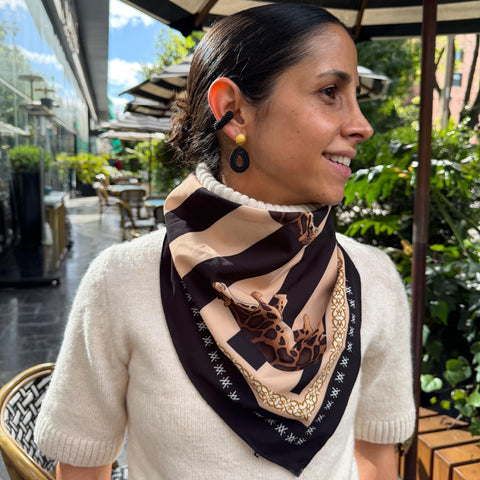 Foulard Black Tiger Flor Amazona by CosaLinda
