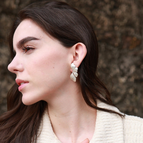 Petal Earrings Silver