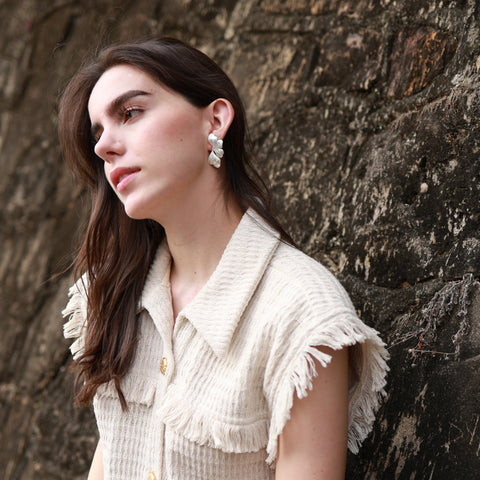 Petal Earrings Silver