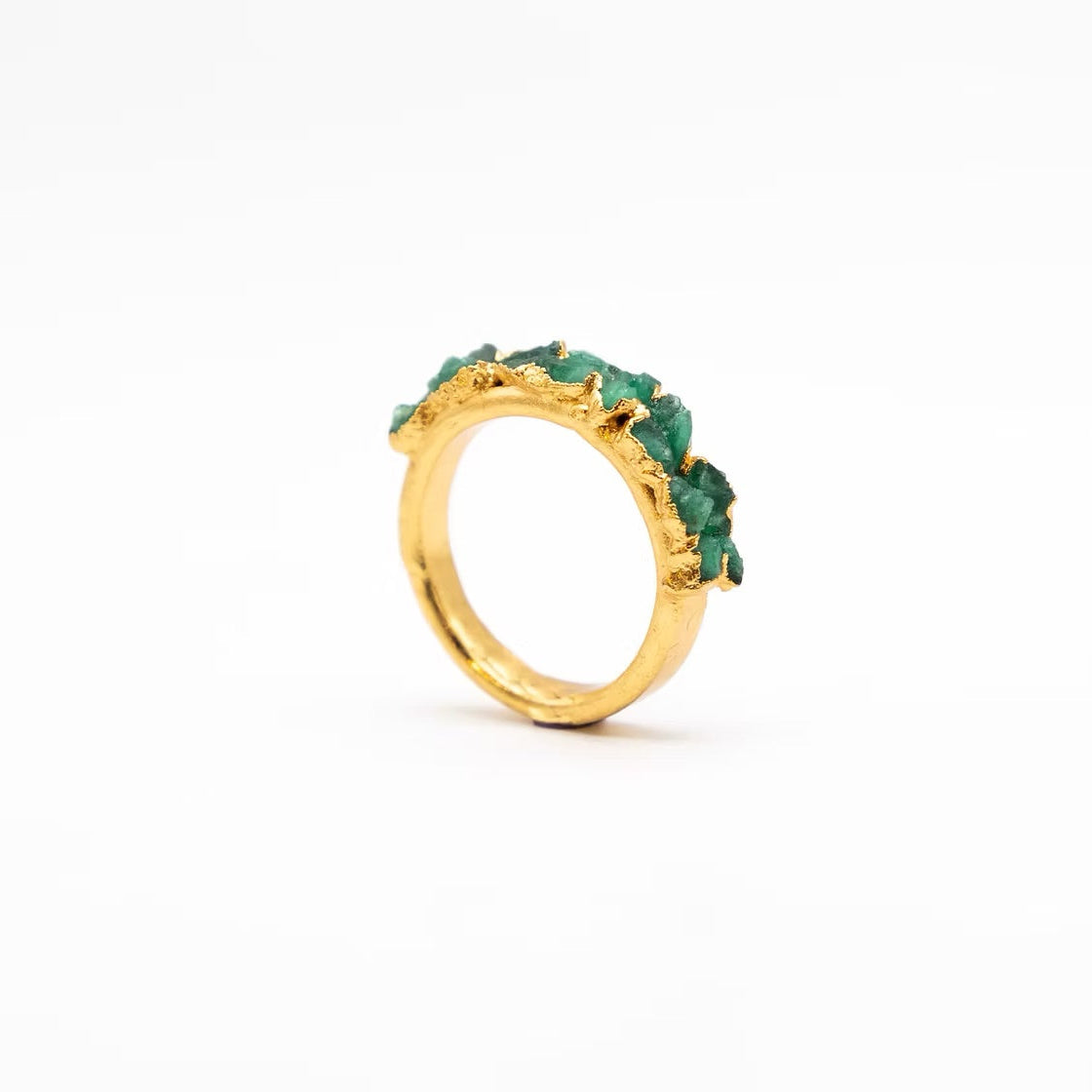 Ring Double Emerald Adjustable