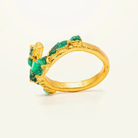 Ring Espiral 10 Emeralds by Emeralds by CosaLinda