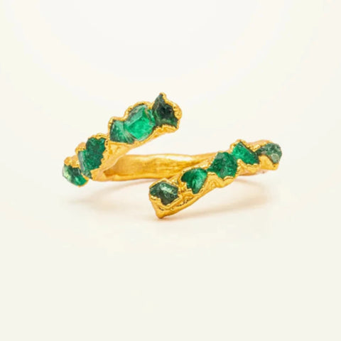 Ring Espiral 10 Emeralds by Emeralds by CosaLinda