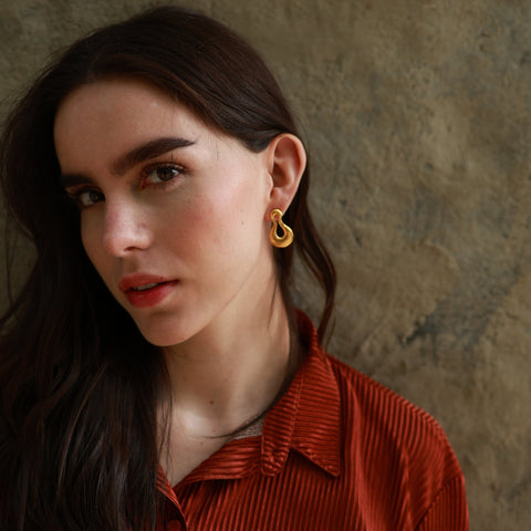 Rombo Studs Gold