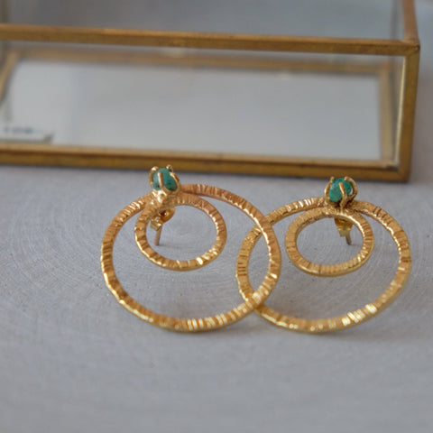 Stud Doble Circulo Martillado