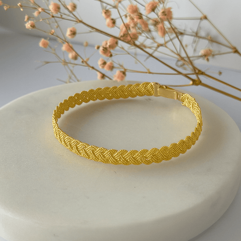 Tiny Bracelet Silver 0.6cm Gold