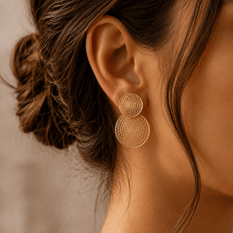 Topo Doble Circulo Gold